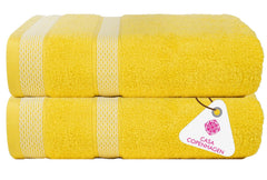 Casa Copenhagen Egyptian Cotton Exotic Hand Towel 400 Gsm (S Butter Yellow)- 2 Pcs