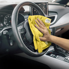Softspun Microfiber Cloth 350 Gsm | Thick Lint & Streak-Free Multipurpose Cloths Microfibre Towels - 2 Pcs (Green & Blue)