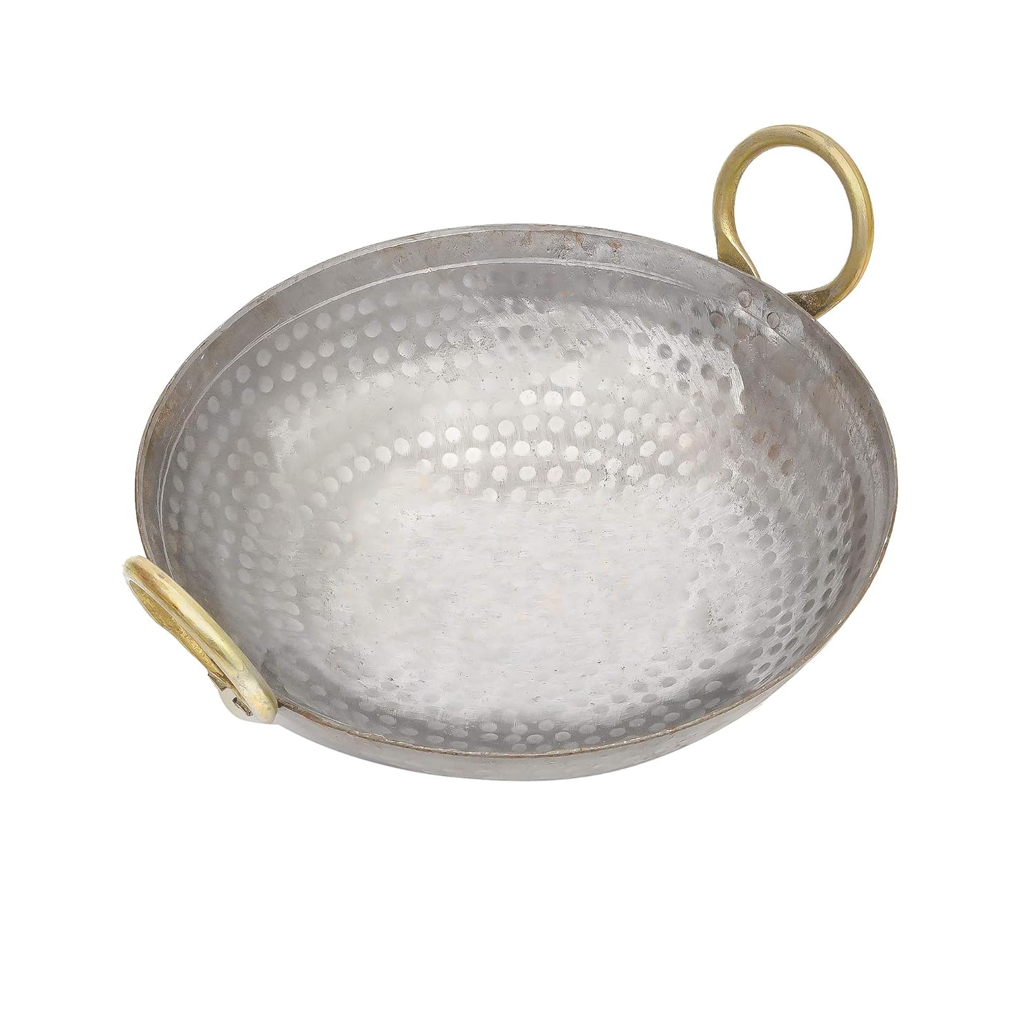 Heavy Base Silver Iron Matthar Or Hammered Kadhai, 700ml | Kadai With Handle For Kitchen - Deep Frying Kadai Free Stainless Steel Scrubber Heavy Base Silver Iron Matthar Or Hammered Kadhai, 700ml | Kadai With Handle For Kitchen - Deep Frying Kadai Free Stainless Steel Scrubber