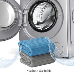 Urbanleaf Stripe Microfiber Hand Towels 170 Gsm | Gym & Workout Towels, Pack Of 2 (Multicolor 3)
