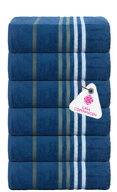 Casa Copenhagen Egyptian Cotton Ecstatic Hand Towel 740 Gsm (Navy)- 6 Pcs