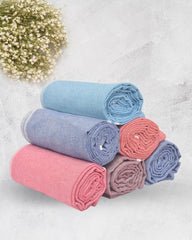Ambika Stores & Readymades Large Size Kerala Traditional Cotton Bath Towel/Thorthu 350 Gsm | Light Weight Kerala Thorth & Stitched Towels (Rosy Brown)