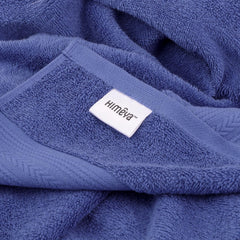 Himeya 100% Cotton Large Size Bath Towels 1000 Gsm | Soft & Absorbent - Blue (Pack Of 2)