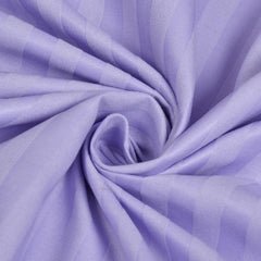 Stripe Glace Cotton 1 Double Bedsheet With 2 Pillow Cover - 91 X 90 Inches, Purple | Fade Resistant & Durable Breathable & Wrinkle Free Bed Sheet