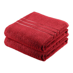 Swaursaha Premium Cotton Hand Towel 400 Gsm | Ultra Soft, Quick Dry, Super Absorbent Towel (Maroon) - 2 Pcs
