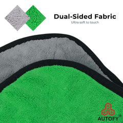 Autofy Multipurpose Microfiber 1100 Gsm | Cleaning Towel Microfibre Cloth Highly Absorbent Dust Towels For All Vehicles Bikes Cars Glass Kitchen - Multicolour (Pack Of 6)