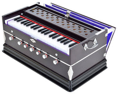 Harmonium + Keyboard Cover With Lock - 2 Reeds (Base-Male), Double Bellow, 39 Keys, 7 Stopper Folding Harmonium | Tuning A440 Hz Pitch