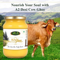 Organic Natural A2 Desi Cow Ghee By Pasutam | Natural & Healthy Desi Cow Ghee Perfect For Eyesight | (1 Litr) 33.8 Ounce | Jar Pack