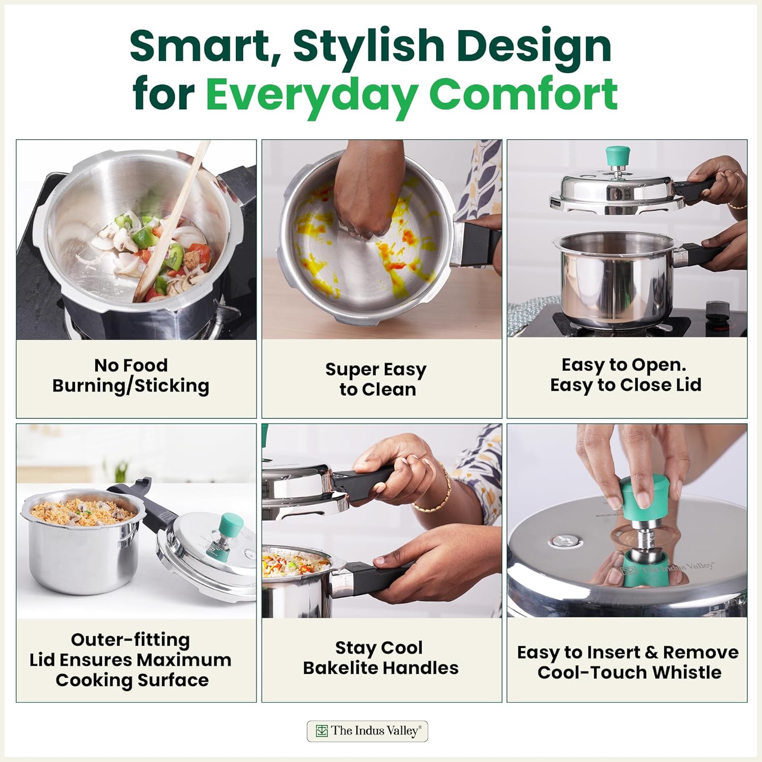 Triply Stainless Steel Pressure Cooker Outer Lid For 2-3 People - Small, 3 Ltr, 1.8kg | Induction Friendly, ISI-Certified, Nonstick 3-Layer Body, 100% Pure & Toxin-Free, 5 Years Warranty Triply Stainless Steel Pressure Cooker Outer Lid For 2-3 People - Small, 3 Ltr, 1.8kg | Induction Friendly, ISI-Certified, Nonstick 3-Layer Body, 100% Pure & Toxin-Free, 5 Years Warranty