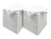 Softspun Microfiber Cleaning Cloths 2500 Gsm | Highly Absorbent, Lint & Streak Free, Multi -Purpose Wash Cloth For Kitchen, Car, Window, Stainless Steel (24 Pcs)- White