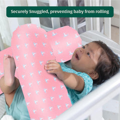 Memory Foam Soft Baby Bolster Pillow, For Side & Neck Support Pillow, Pink, Size - 22 L X 5 W X 5 H Inch | Removable & Washable Organic Cover | Extra Comfy & Soft Baby Bolsters Pillow
