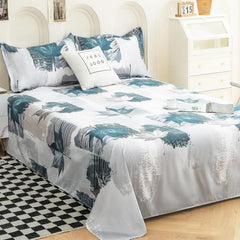 1 Double Bedsheet For Queen Size With 2 Pillow Covers - 88 X 100 Inches, White & Grey | Perfect For Festive Gifting | Soft & Durable For Everyday Use & Bedroom - All Season Comfort