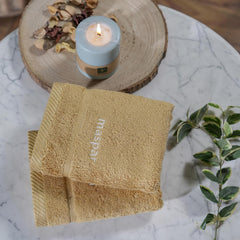 Maspar Amor Ultra Soft Hand Towel 400 Gsm (Yellow) - 2 Pcs