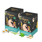 Chayam Chamomile Exotica Tea - Pack Of 2 X 20 Pyramid Tea Bags | 100% Natural Whole Leaf Tea For Stress Relief, Good Sleep - Low Caffeine, Gluten Free, No Added Sugar