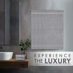 Ambra Linens Highly Absorbent 100% Cotton Bath Towel 500 Gsm | Soft & Plush All Seasons Use, Large, Everyday Use, Durable (4 Pcs) -Light Grey