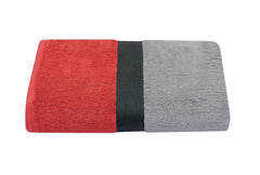 RD Trend 100% Cotton Bath Towels 1000 Gsm | Soft & Absorbent Bath Towel For Men, Women Urban Comfort (White & Red) - 2 Pcs