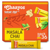 Chaayos Instant Tea Premix Masala Chai Flavor - 14gm X 36 Sachets, 0.49 Ounce Each | Premix Tea Masala Tea Powder - Desi Chai Spiced Chai Tea | Caffeine Free