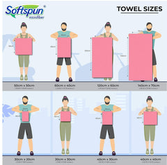 Softspun Microfiber Cloth 340 Gsm | Super Soft Absorbent Cleaning Towels Cleans & Polishes Everything In Your Home - Pack Of 4 (Green )