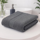 Earthy Fables Premium Bath Towel 600 Gsm | 100% Combed Cotton Ultra Soft, Quick Dry & Highly Absorbent For Home, Travel & Acne-Prone Skin | 140 X 70 Cm (Grey)