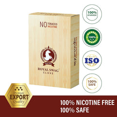 Royal Swag Ayurvedic & Herbal Cigarette, Clove Flavour Smoke For Relieve Stress And Mood Enhance Nicotine Free & Tobacco Free Cigarettes With Shot Helps In Quit Smoking - (20 Sticks, Small Shot -1)