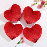 Heart Shape Pillow, Soft Cushion Pillow For Car & Room Decoration, Red Color - 18 Inches | Decorative Plushie Cushions For Sofa & Bed | Head Rest Pillow, Multipurpose Use - Pack Of 4
