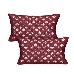 Printed Double Bedsheets For King Size With Tow Matching Pillow Covers - 90 X 100 Inches, Maroon & White | Comfort Jaipuri Collection Bedsheet - Suitable For All Seasons