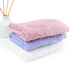 Heelium Bamboo Face Towel 600 Gsm | Ultra Absorbent & Odour-Free 3x Softer Than Cotton Towels | Pack Of 3 (Peach, Iris & White)