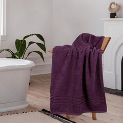 Home Elegance 100% Cotton Comfort Living Bath Towel 400 Gsm (Black Currant)- Pack Of 1