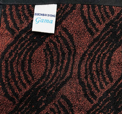 Bombay Dyeing Gama 450 Gsm | 100% Cotton Large Size Bath Towel Collection (Gama Large Swirl) - Black & Rust