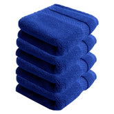 100% Cotton Hand Towels 600 Gsm | Super Soft, Absorbent, Quick Dry Hand Towel For Gym & Workout (Blue, Pack Of 4)