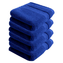 100% Cotton Hand Towels 600 Gsm | Super Soft, Absorbent, Quick Dry Hand Towel For Gym & Workout (Blue, Pack Of 4)
