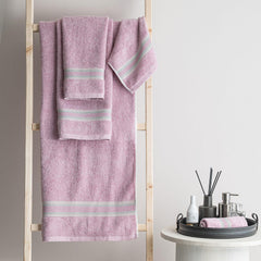 Spread Spain Water & Soil Hand Towel 500 Gsm | Luxurious Blend Of Cotton & Bamboo Fiber Hand Towel Ultra-Absorbent, Quick-Drying & Skin-Friendly (Pink) - Pack Of 2