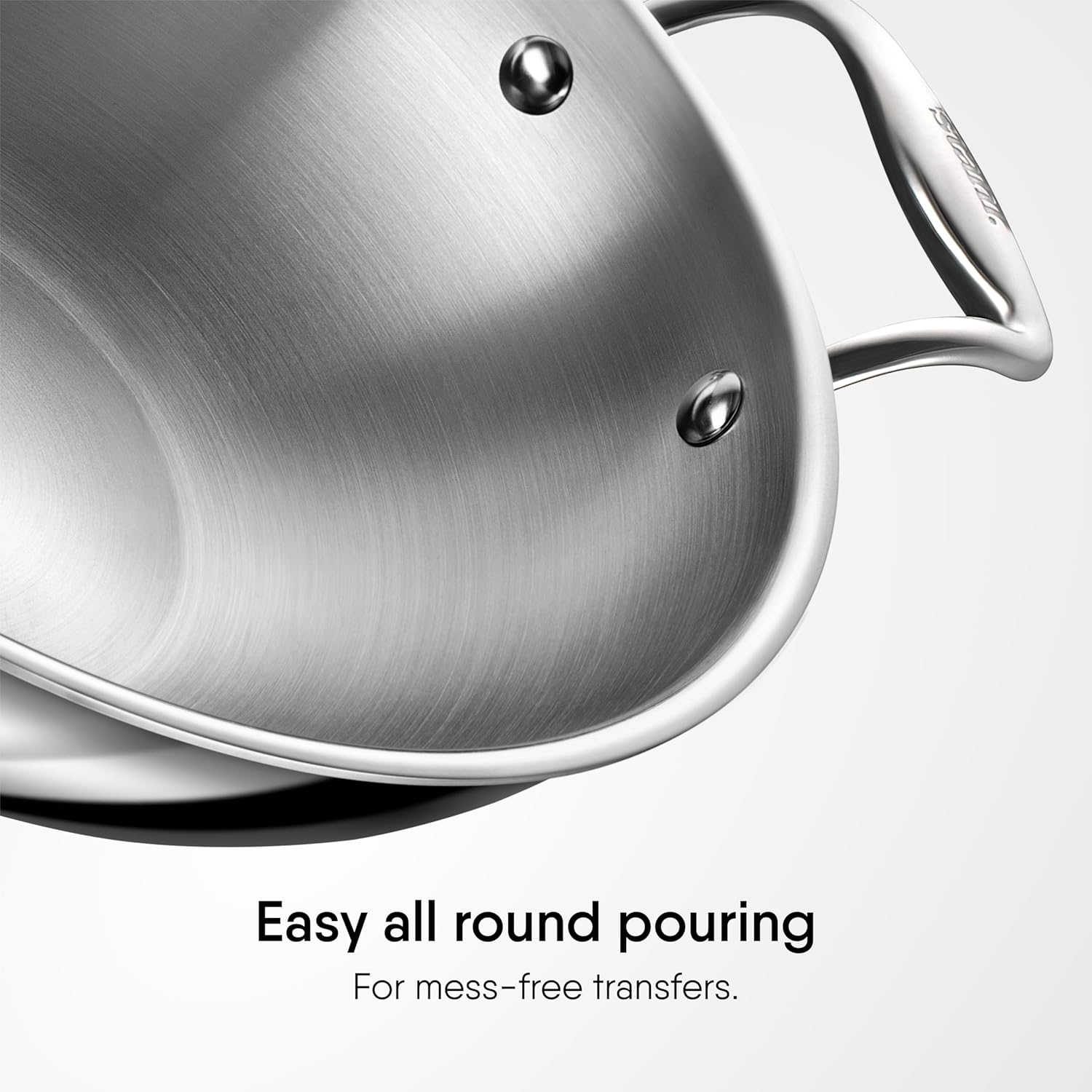 Artisan Triply Silver Stainless Steel Kadhai With Lid, 5.1 Liters | Kadai For Cooking, Stainless Steel Cookware Triply Kadai, Induction & Gas Stove Compatible, 30 Cm Artisan Triply Silver Stainless Steel Kadhai With Lid, 5.1 Liters | Kadai For Cooking, Stainless Steel Cookware Triply Kadai, Induction & Gas Stove Compatible, 30 Cm