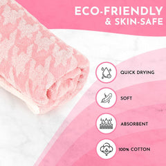 Enrich Homes Bath Towels 550 Gsm | For Women Large Size Absorbent Microfiber Bath Towel 2x Softer Than Cotton Towels (Rose Baby Pink)