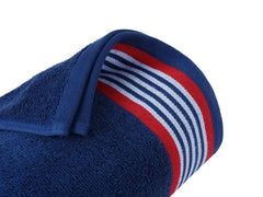 Casa Copenhagen, Germany Design He & She Super Soft Collection 100% Cotton 2 Pieces Large Bath Towel 525 Gsm - American Blue & American Red