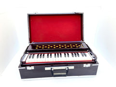 Musical Instrument Harmonium With Bag - Two Reeds (Base- Male), 3 1/2 Octaves, Total 42 Keys, Instant Response Keyboard - No Lag Time, Multi-Fold Bellows