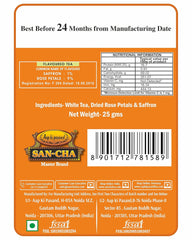 San-Cha Silver Needles Saffron White Tea - 25gm, 0.8 Ounce | Promotes Healthy & Glowing Skin - Low Caffeine, Richest In Antioxidants