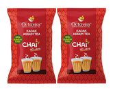 Octavius Kadak Elaichi Assam Tea - Pack Of 2 X 1 Kg, 35.2 Ounce Each | Garden Fresh Extra Strong Assam Tea - Kadak Chai Patti | Caffeine Free Strong Cardamom Chai Patti