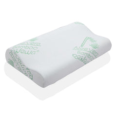 Cervical Pillow, Memory Foam Pillow With Bamboo Cover For Sleeping, White | Aerosoft Cushion With Washable Cover, Adjustable Pillow, Ideal Pillow For Back Side & Stomach Sleepers