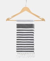 Suam Suntails Luxury Pure Cotton Towels 400 Gsm | Absorbent, Quick Dry Super Soft | Ideal For Bath, Beach, Swimming & Travel | Standard Size (Black & Grey Set), 250 Tc