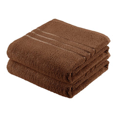 Swaursaha Premium Cotton Hand Towel 400 Gsm | Ultra Soft, Quick Dry, Super Absorbent Towel (Brown) - 2 Pcs