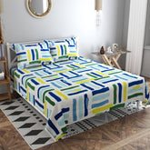 100% Cotton Double Bedsheets Queen Size With 2 Pillow Covers - 90 X 90 Inches, Multicolor | Super Soft Premium Brushed Glace Cotton Bedsheet