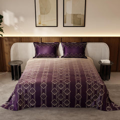 Premium Bedding Set King Size Bedsheet With 2 Pillow Covers | 90 X 108 Inches, Plum | Ultimate Comfort, Breathable - Wedding Gift For Couples