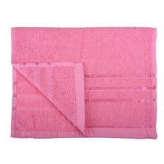 Heart Home Face Towel 800 Gsm | Facewash For Travel Workout Hand Towel | Lining Design Pack Of 4 (Pink)