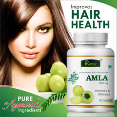Inlazer Amla Health Capsule Amla Capsule Prevents Dark Spots & Acne, Truly All - Natural Solution To Get Vitamin C | 60 Capsule, 100gm 0.2lbs