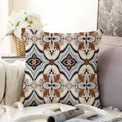 Microfiber Square Pillow Cushion For Sofa, Black & Brown, Grey - 16 X 16 Inch | Soft, For Comfort & Back Support | Breathable, Washable, Premium Cotton Cushion Cover, Neck Support - Set Of 1
