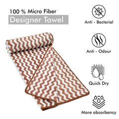 Urbanleaf Super Soft Microfiber Designer Hand Towels 400 Gsm | Gym & Workout Towels Set Of 2 (Multicolour)