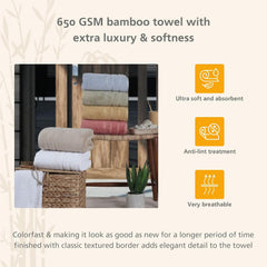 Maspar Amor Ultra Soft Hand Towel 400 Gsm (Yellow) - 2 Pcs