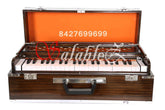Portable Folding Harmonium With Coupler & Free Carry Bag - 7 Fold Bellow, 42 Keys, 3.5 Octaves, 9 Stopper, Two Reeds (Base- Male)