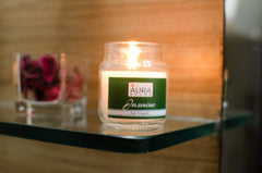 JASMINE FRAGRANCE JAR CANDLE 90GM | PARAFFIN WAX FRESH JASMINE FLOWER CANDLES
